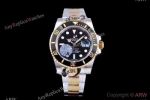 3135 Rolex Submariner 2 Tone Black Ceramic Watch 40mm